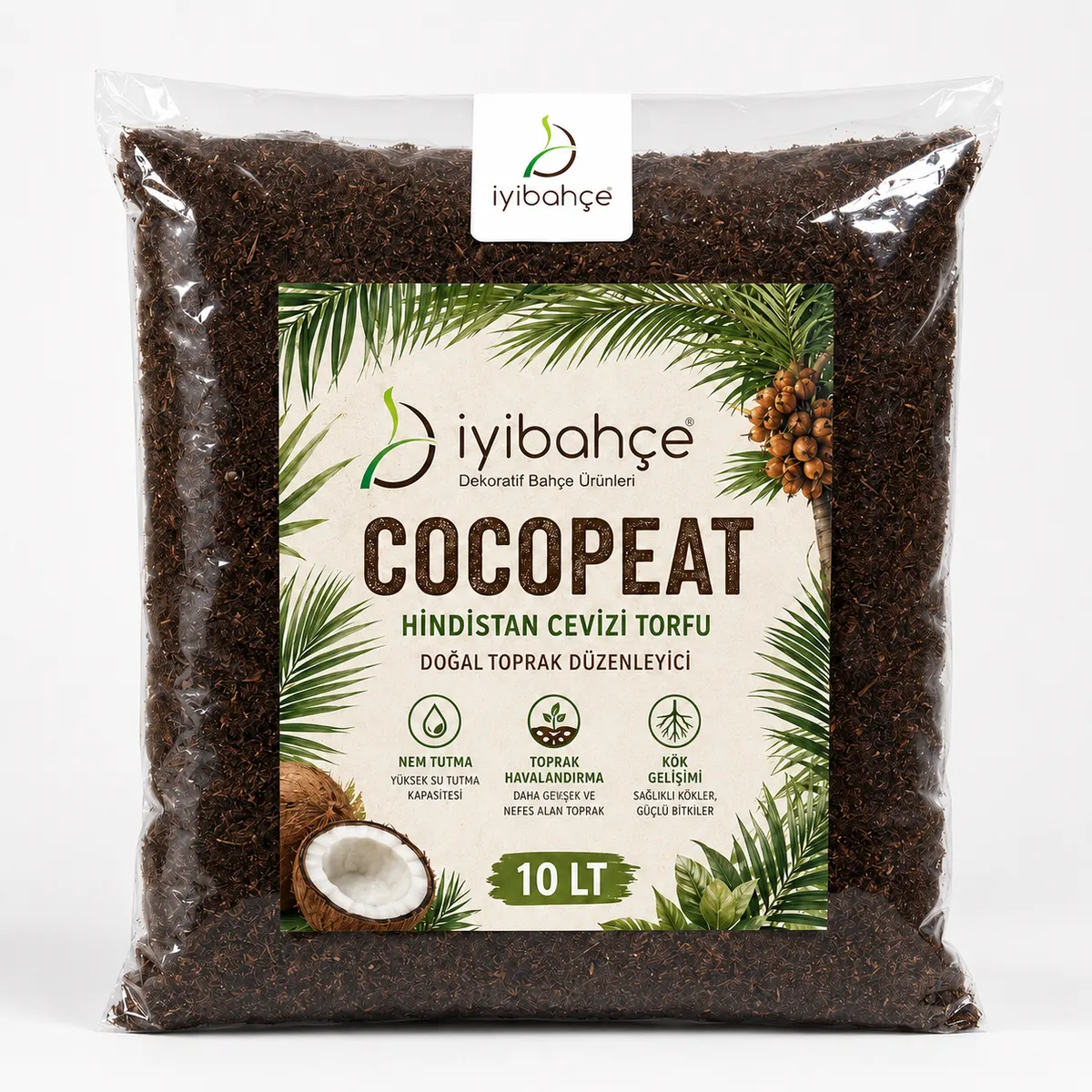 İyibahçe Cocopeat Hindistan Cevizi Torfu 10 LT ana gorsel İyibahçe Cocopeat Hindistan Cevizi Torfu 10 LT ana gorsel
