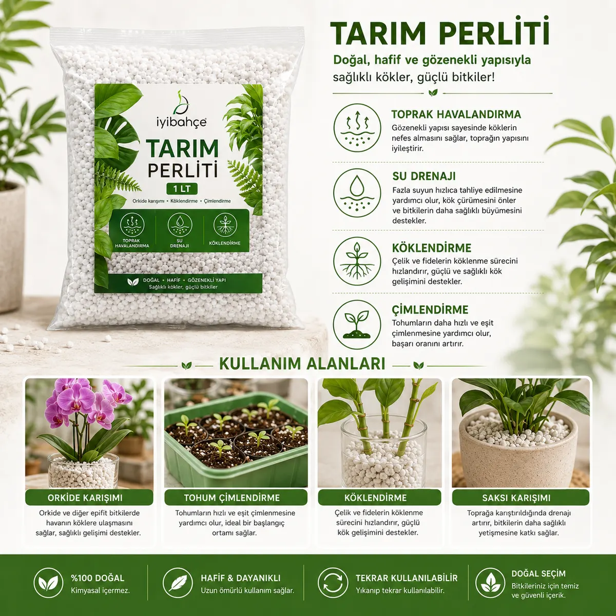 İyibahçe Tarım Perliti 1 LT fayda gorseli İyibahçe Tarım Perliti 1 LT fayda gorseli